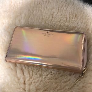 Kate Spade Rainer Lane Iridescent Rose Gold Wallet